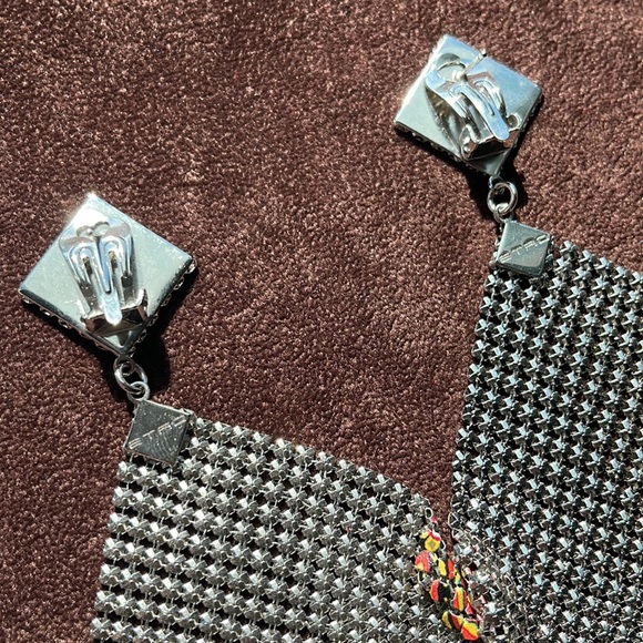 Etro Paisley Print chain Mail Drop earrings - Picture 4 of 9
